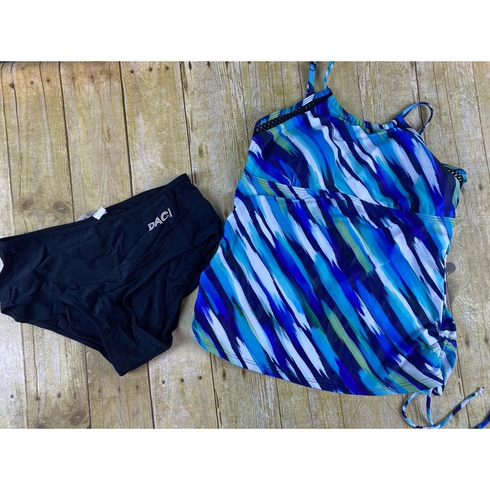 Women's Size Medium Tankini‎ High Waist Brief Padded Top New